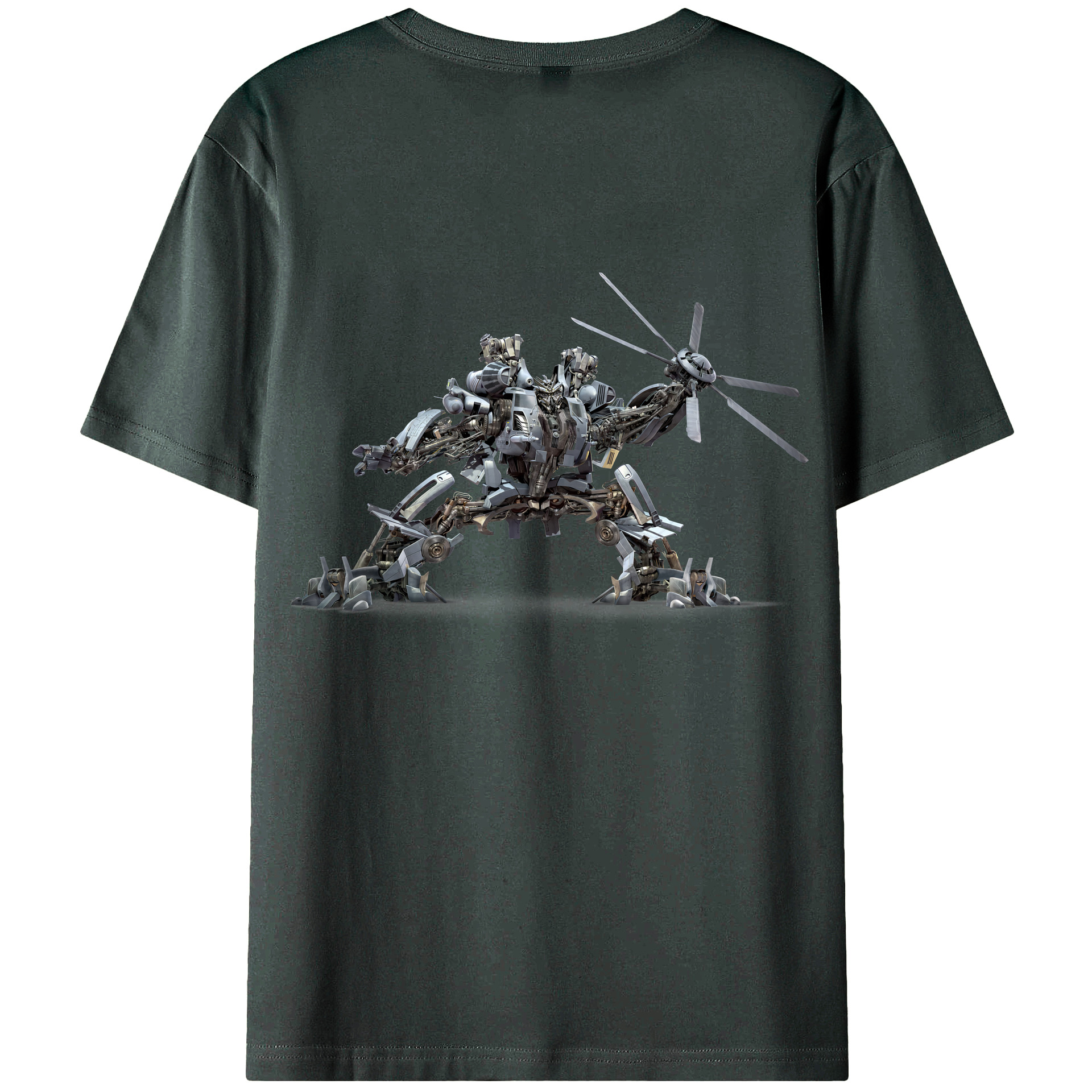 （画像用） Transformers トランスフォーマー 綿100％ メンズ半袖Tシャツ（バックプリント） 通気性